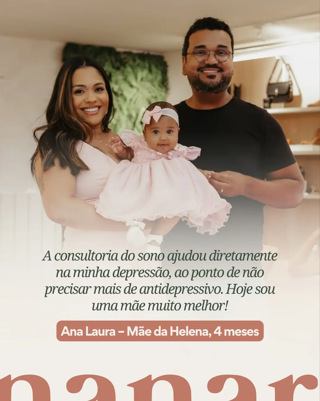 Depoimento de Ana Laura, mãe da Helena, 4 meses