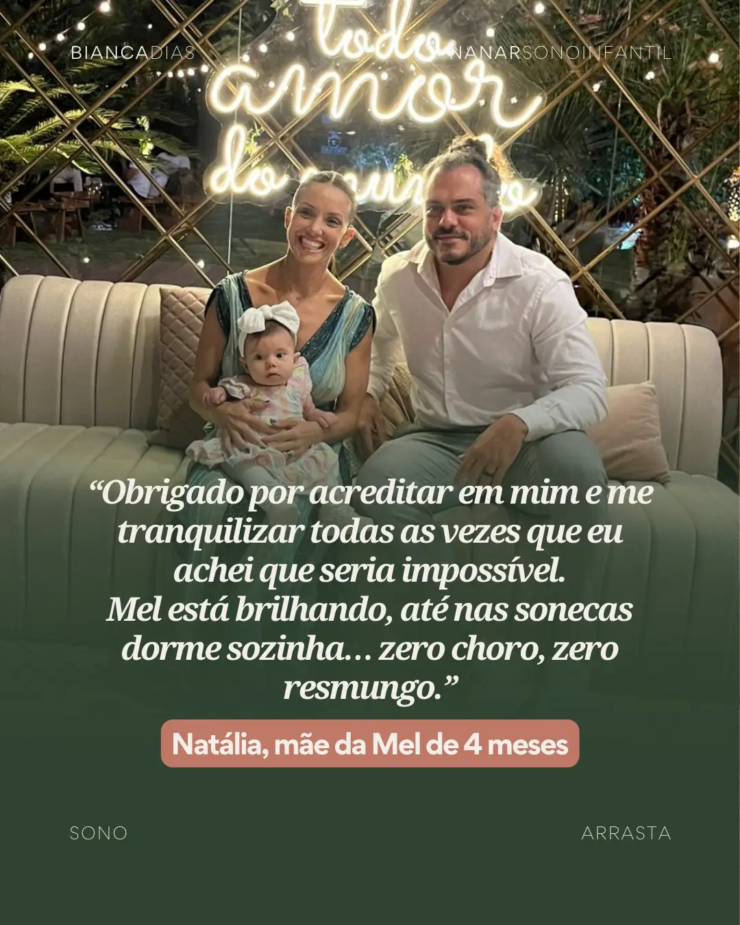 Depoimento de Natália, mãe da Mel de 4 meses